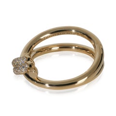 Tiffany & Co. Yellow Gold Diamond Double Row Knot Ring