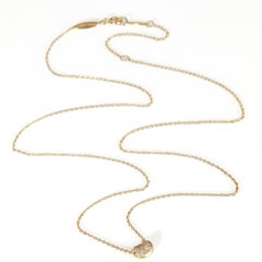 Tiffany & Co. Yellow Gold Diamond Elsa Peretti Bean Pendant