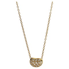 Tiffany & Co. Yellow Gold Diamond Elsa Peretti Bean Pendant