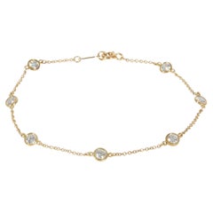 Tiffany & Co. Yellow Gold Diamond Elsa Peretti Diamond By The Yard Bracelet