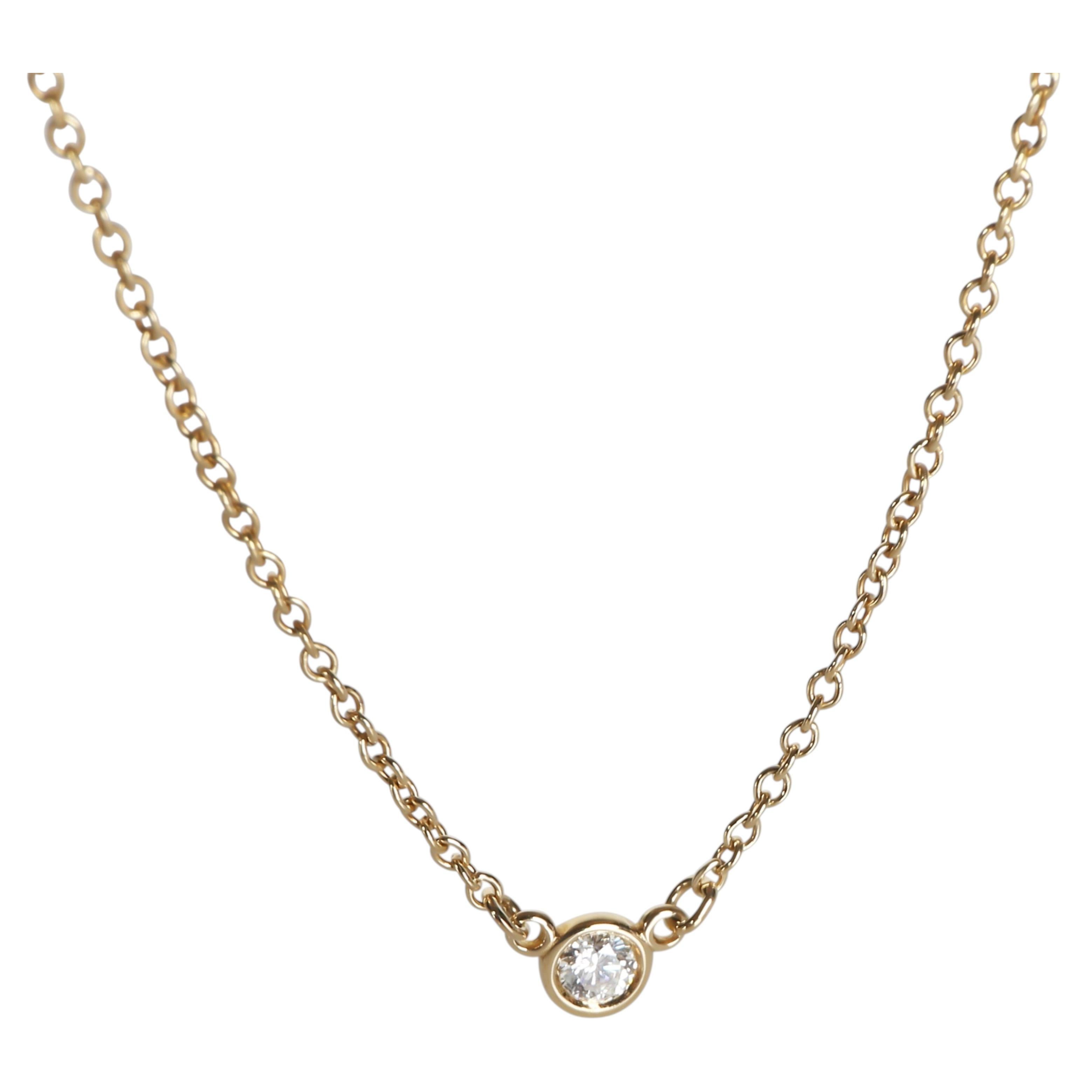 Tiffany & Co. Yellow Gold Diamond Elsa Peretti Diamond By The Yard Pendant