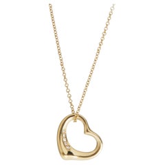 Tiffany & Co. Colgante Corazón Abierto Elsa Peretti Diamante Oro Amarillo
