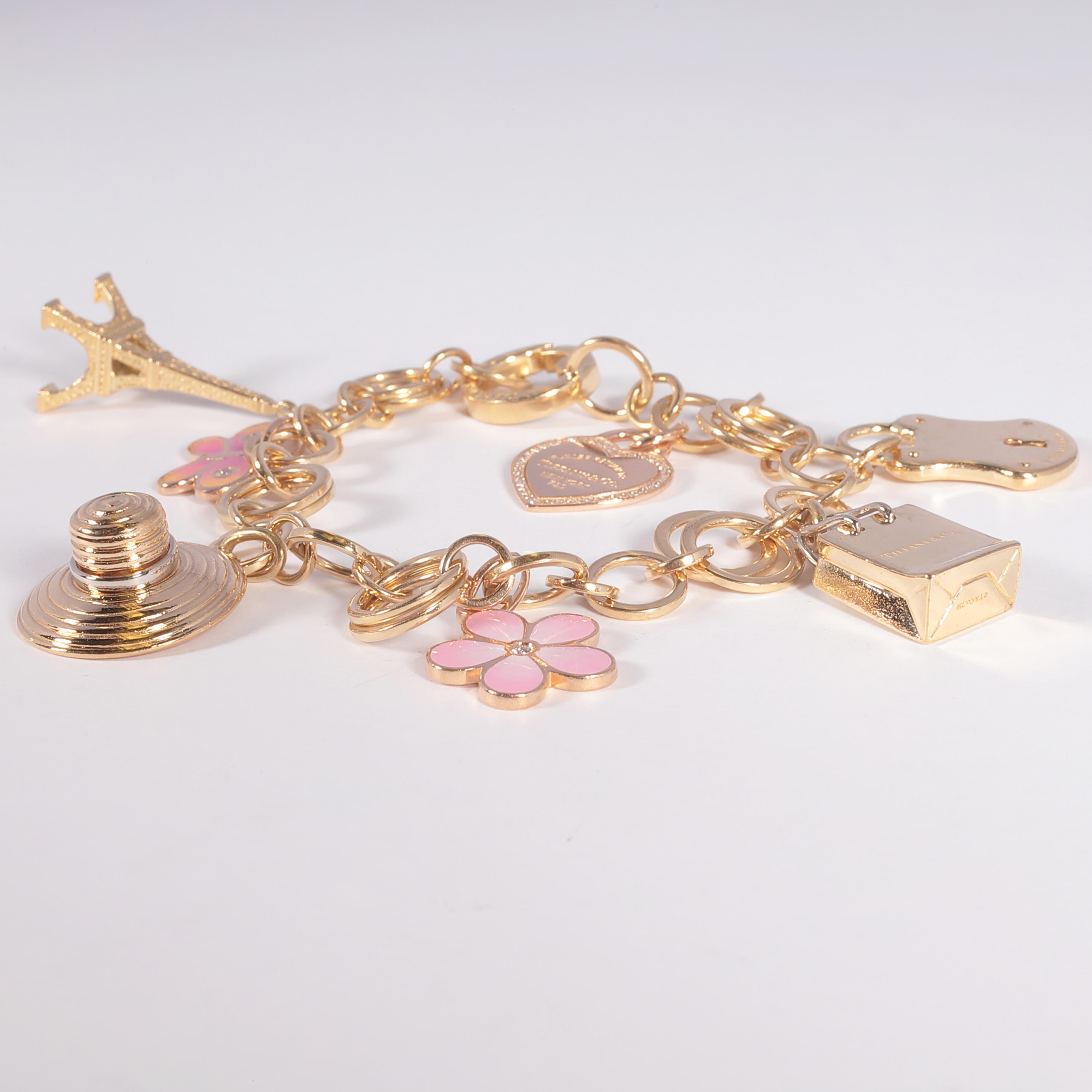 gold tiffany charm bracelet