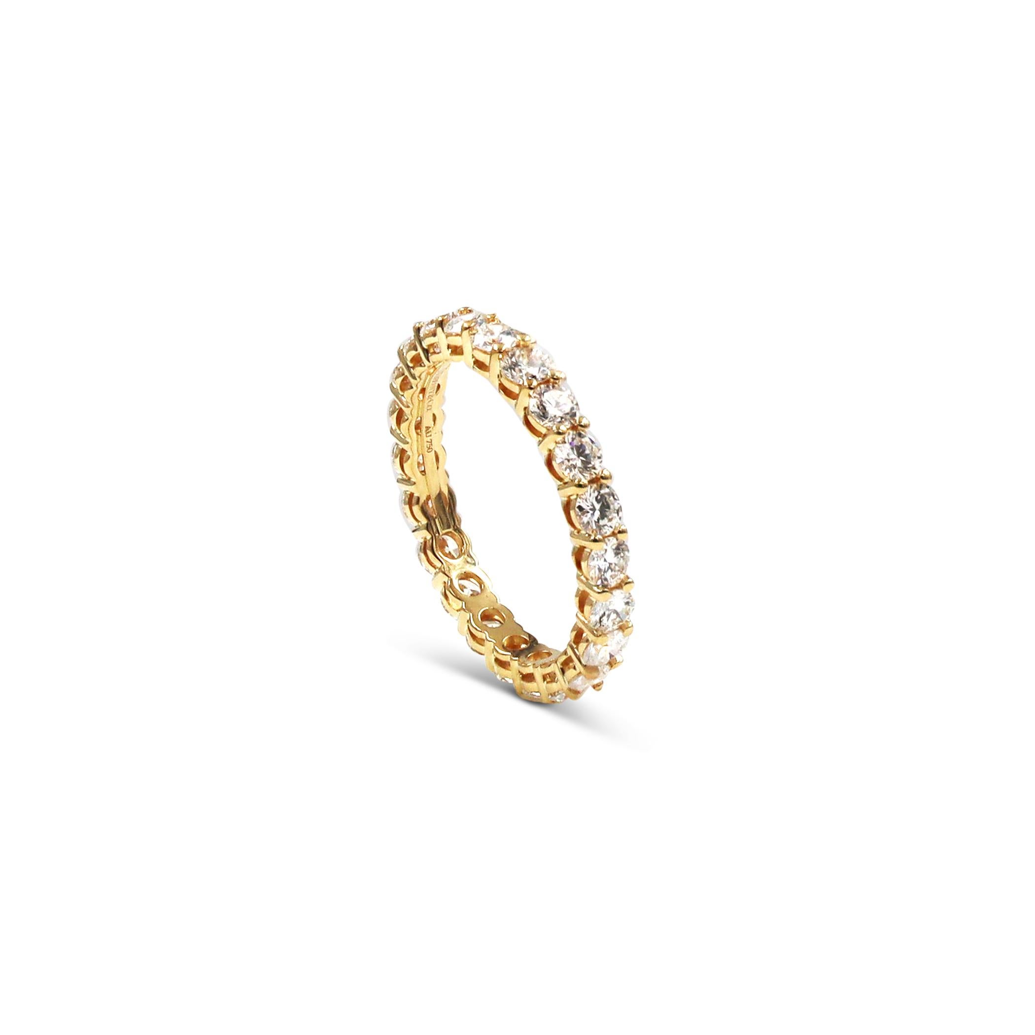 Brilliant Cut Tiffany & Co. Yellow Gold Diamond Eternity Band