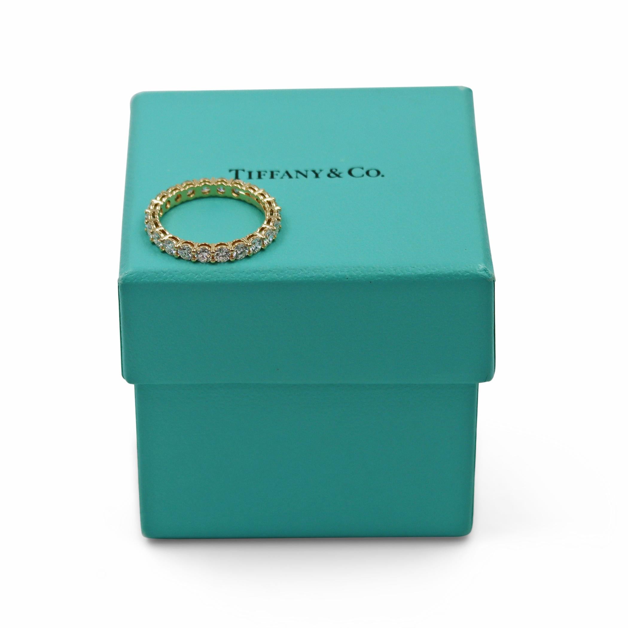 Women's or Men's Tiffany & Co. Yellow Gold Diamond Eternity Band
