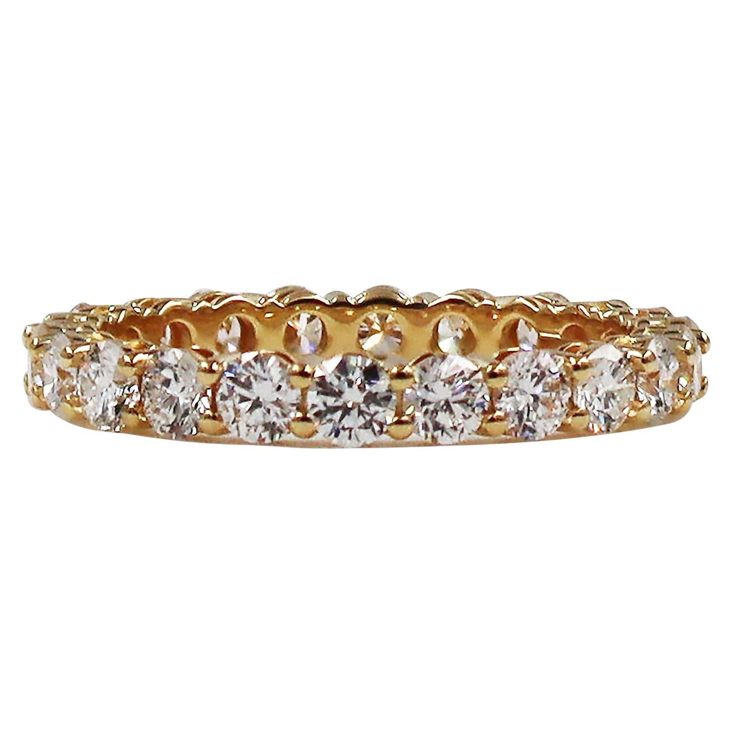 Tiffany & Co. Yellow Gold Diamond Eternity Band