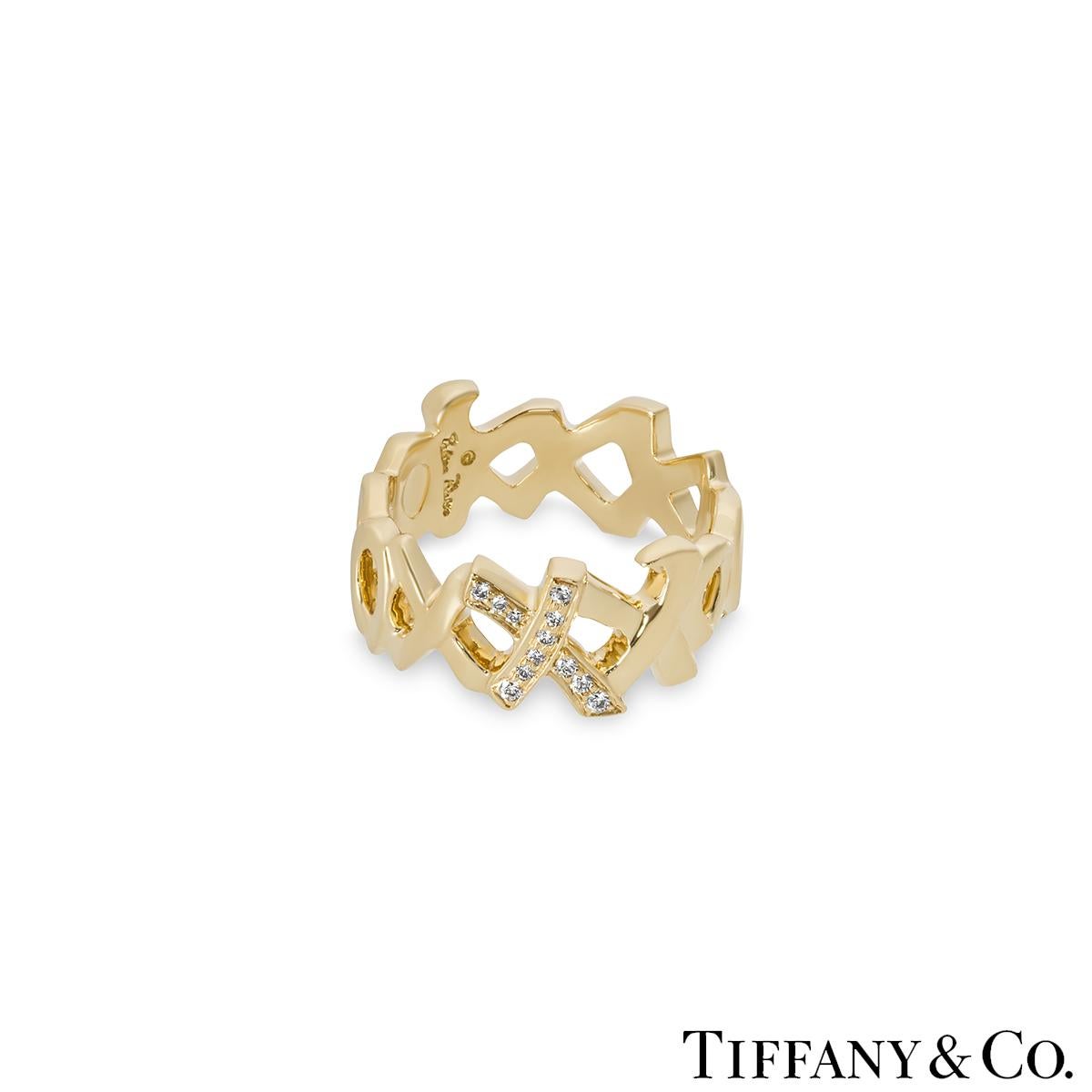 Tiffany & Co. Suite aus Ohrringen und Ringen, Gelbgold Diamant Graffiti X im Angebot 2