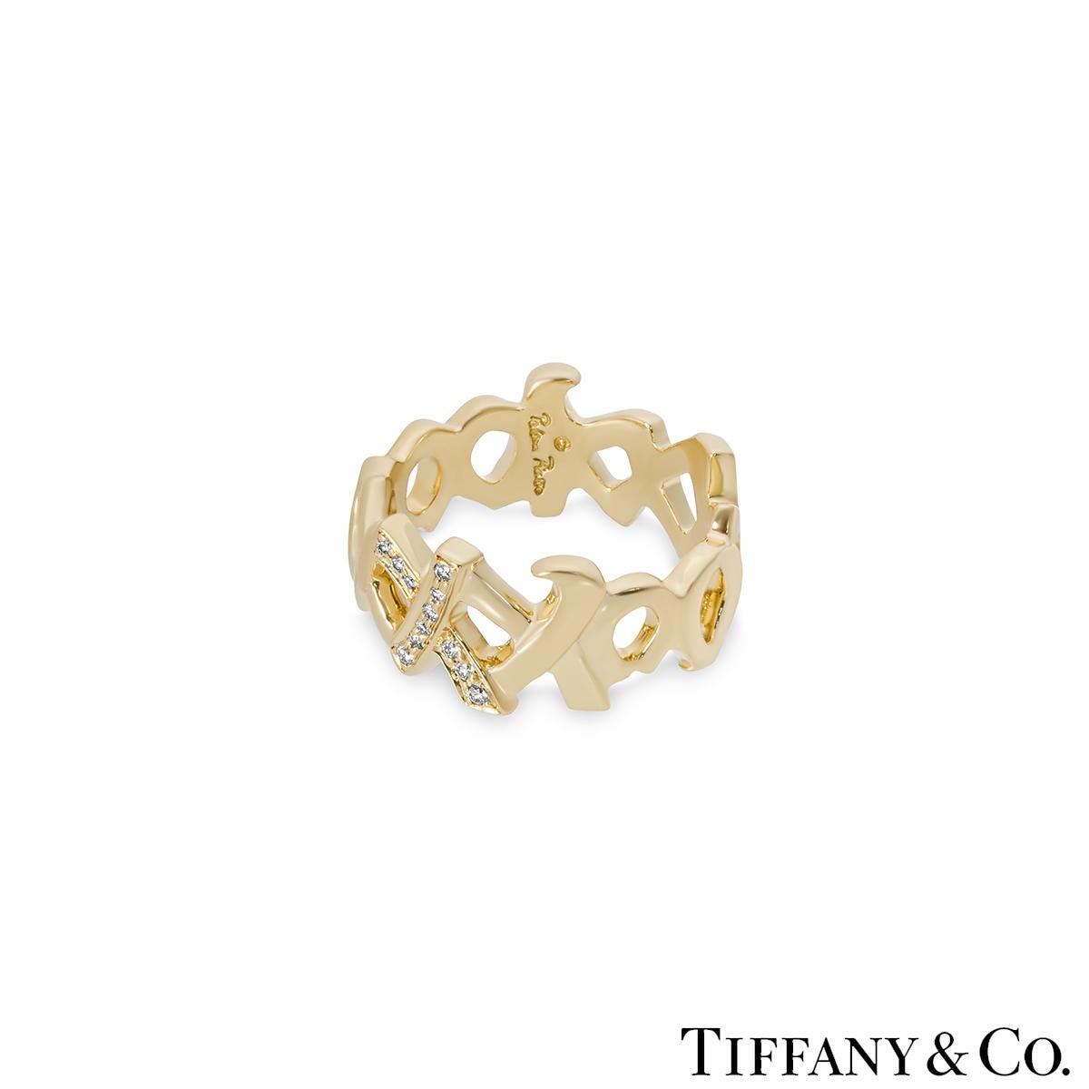 Tiffany & Co. Suite aus Ohrringen und Ringen, Gelbgold Diamant Graffiti X im Angebot 3