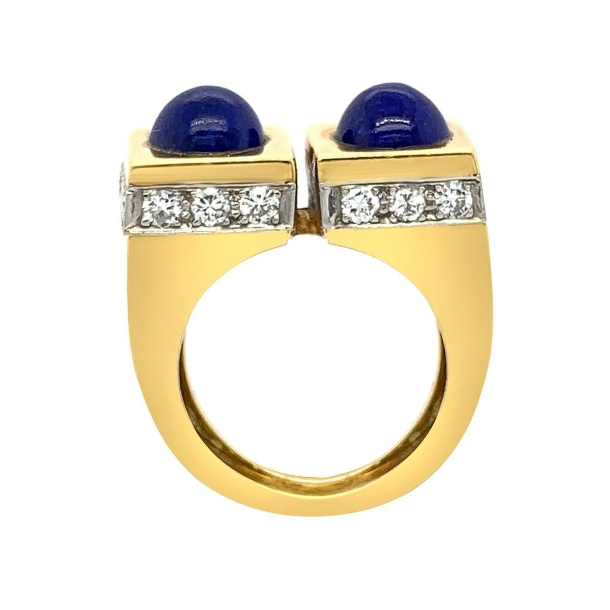 Metal: Yellow Gold
Condition: Excellent
Ring Size: 6.25
Year of Manufacture: Circa 1940s
Gemstone: Diamond, Lapis Lazuli
Diamond Weight: 1CT
Total Item Weight: 32 grams
568