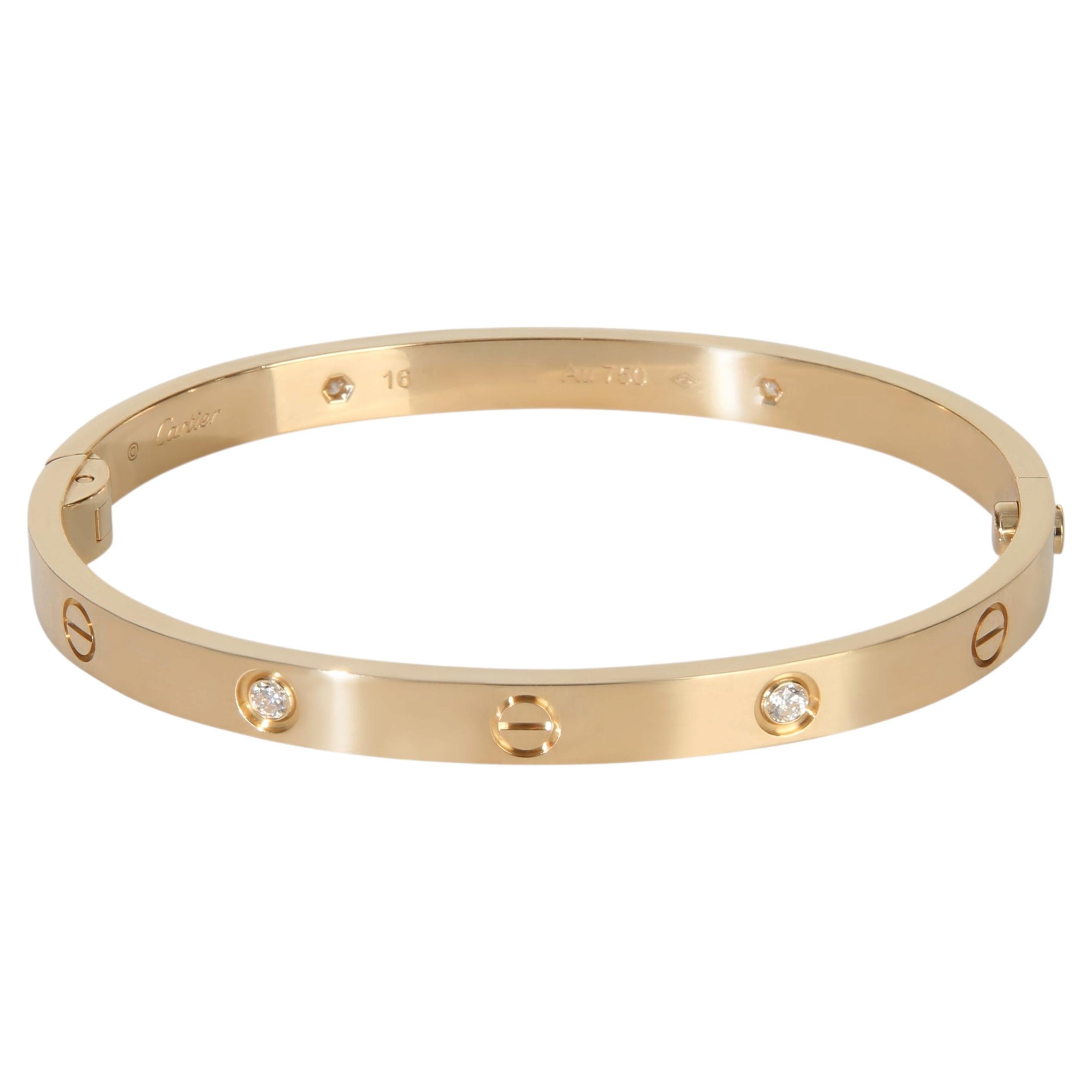 Tiffany & Co. Yellow Gold Diamond Medium Model Love Bracelet