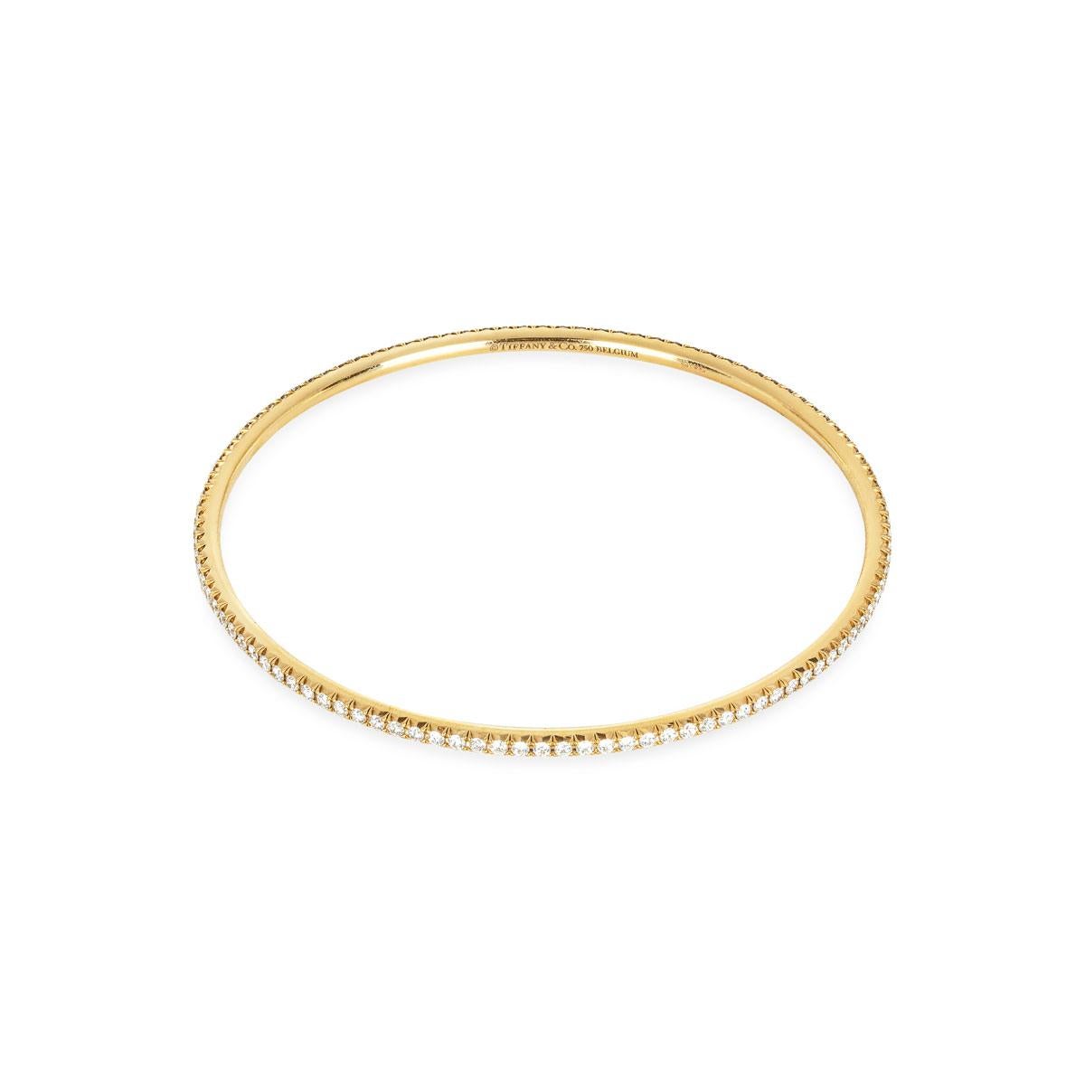 Tiffany & Co. Bracelet Metro en or jaune avec diamants en vente 1