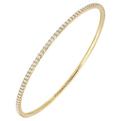 Tiffany & Co. Yellow Gold Diamond Metro Bangle
