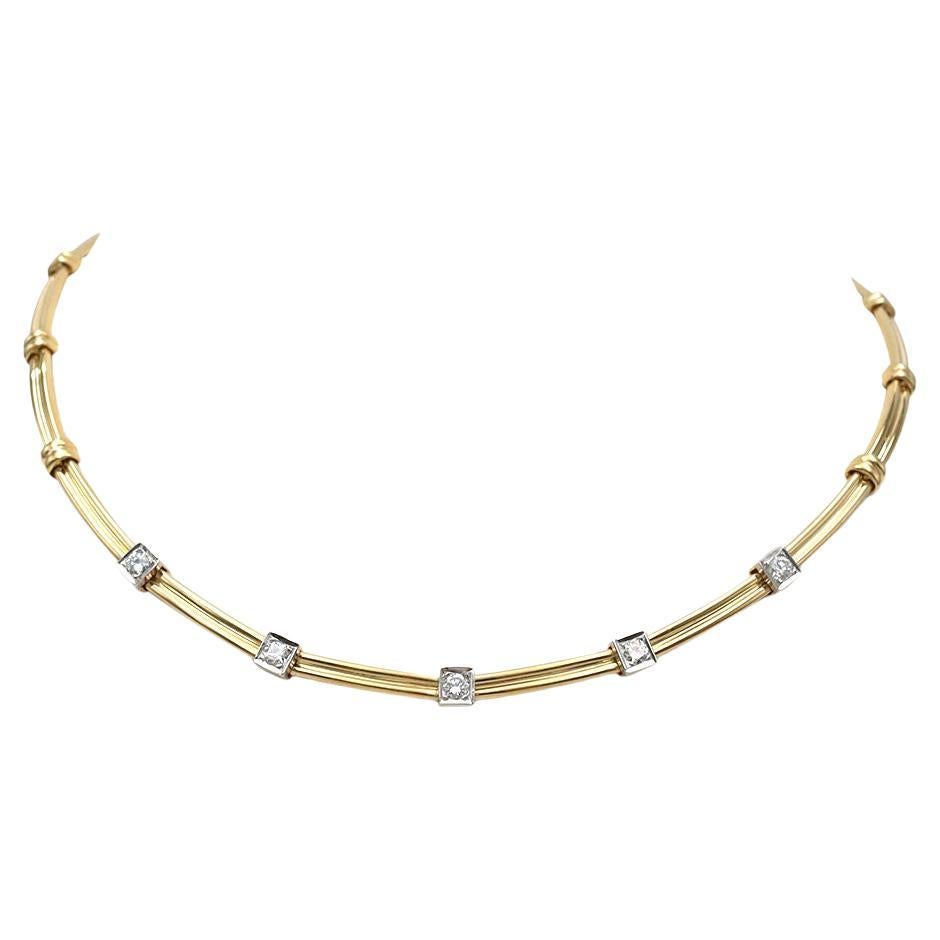 Tiffany & Co. Yellow Gold Diamond Necklace