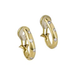 Tiffany & Co. Yellow Gold Diamond Set Etoile Earrings