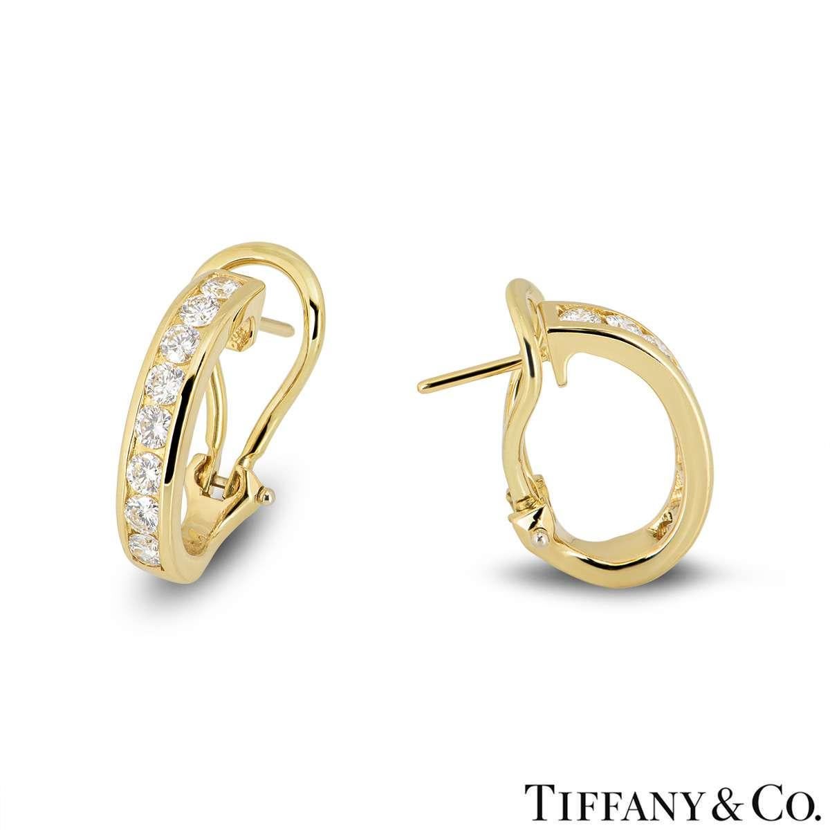 tiffany hoop diamond earrings