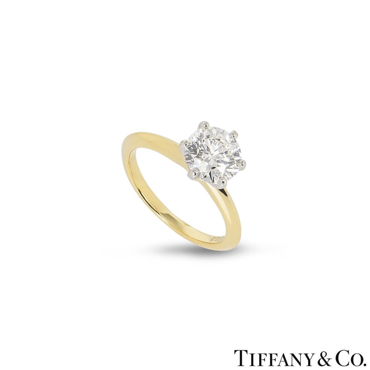 Tiffany & Co. Yellow Gold Diamond Setting Ring 1.67ct G/VVS1 XXX 1