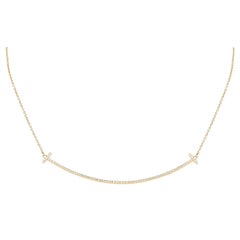 Tiffany & Co. Yellow Gold Diamond Smile Pendant
