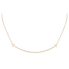 Tiffany & Co. Yellow Gold Diamond Smile Pendant