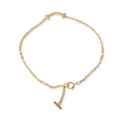 Tiffany & Co. Yellow Gold Diamond Tiffany T Smile Bracelet