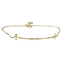 Tiffany & Co. Gelbgold Diamant Tiffany T Smile Armband