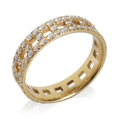 Tiffany & Co. Yellow Gold Diamond Tiffany T Wide Ring