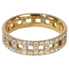 Tiffany & Co. Yellow Gold Diamond Tiffany T Wide Ring