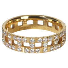Tiffany & Co. Yellow Gold Diamond Tiffany T Wide Ring