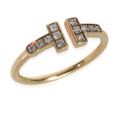 Tiffany & Co. Yellow Gold Diamond Tiffany T Wire Ring
