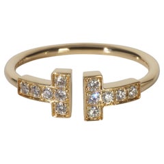 Tiffany & Co. Yellow Gold Diamond Tiffany T Wire Ring