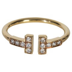 Tiffany & Co. Yellow Gold Diamond Tiffany T Wire Ring