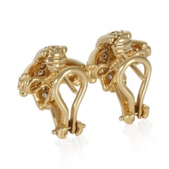 Tiffany & Co. Yellow Gold Diamond Vintage Signature X Earrings
