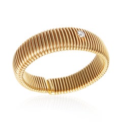 Tiffany & Co. Yellow Gold Diamond Vintage Tubogas Bracelet
