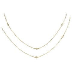 Tiffany & Co. Yellow Gold Diamonds By The Yard Elsa Peretti Necklace 10774241