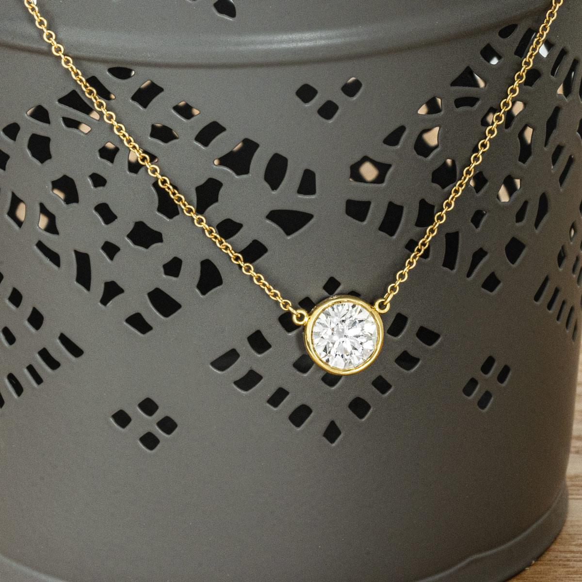 Tiffany & Co. Yellow Gold Diamonds By The Yard Pendant 1.20ct H/VVS1 XXX 1