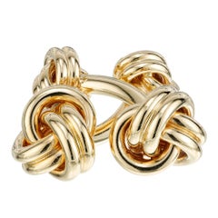 Tiffany & Co Yellow Gold Double Love Knot Men's Cufflinks