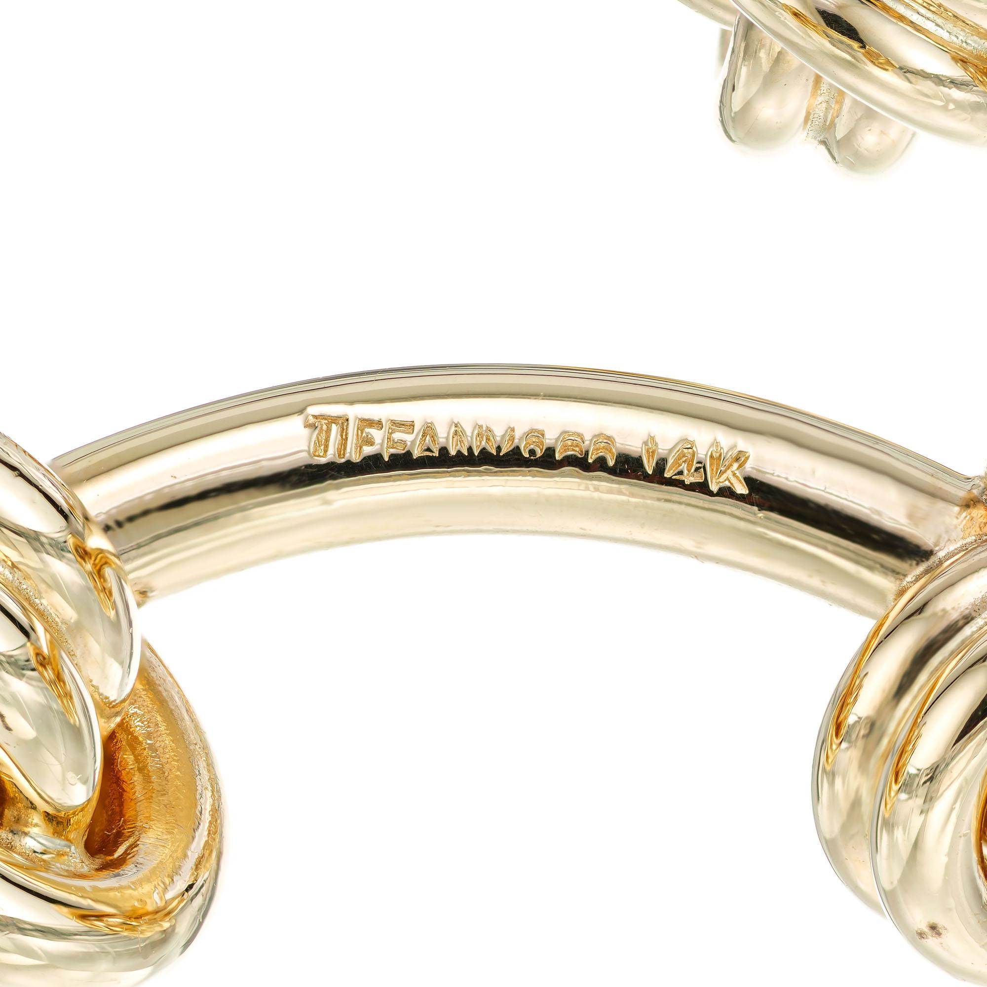 Women's Tiffany & Co Yellow Gold Double Love Knot Men's Cufflinks