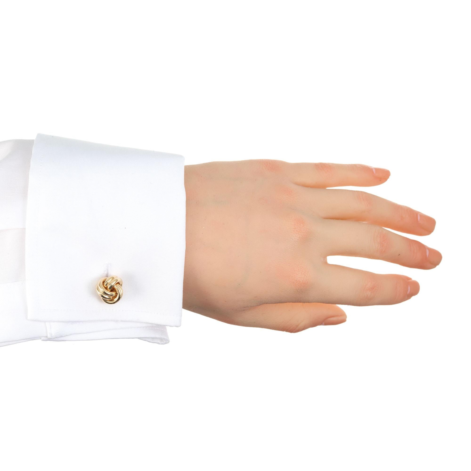 Tiffany & Co Yellow Gold Double Love Knot Men's Cufflinks 1