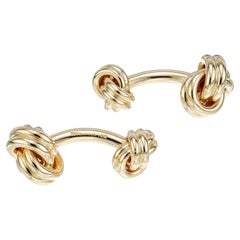 Tiffany & Co Yellow Gold Double Love Knot Men's Cufflinks