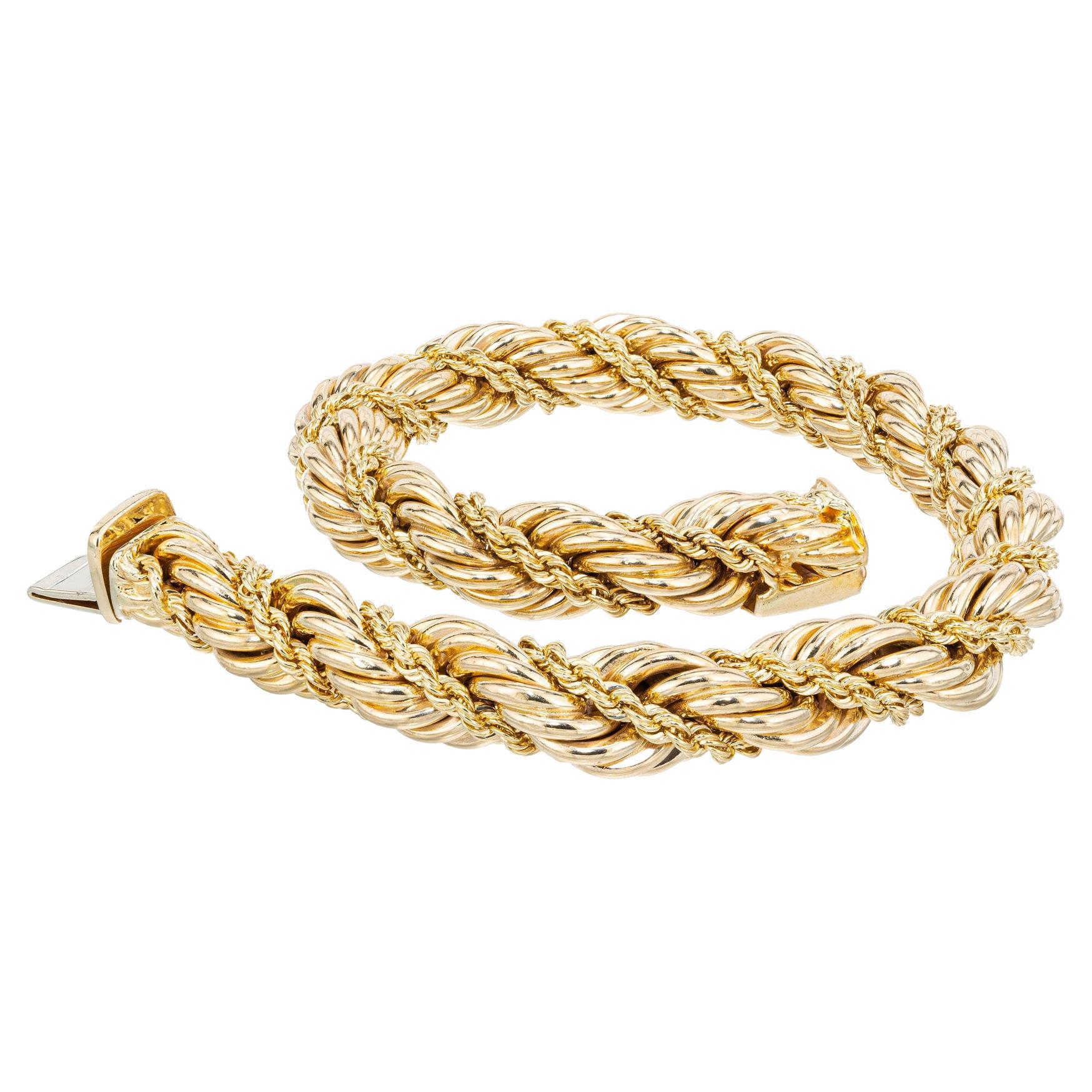 Tiffany & Co Yellow Gold Double Twisted Rope Bracelet