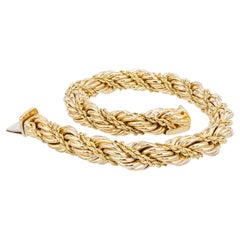 Vintage Tiffany & Co Yellow Gold Double Twisted Rope Bracelet