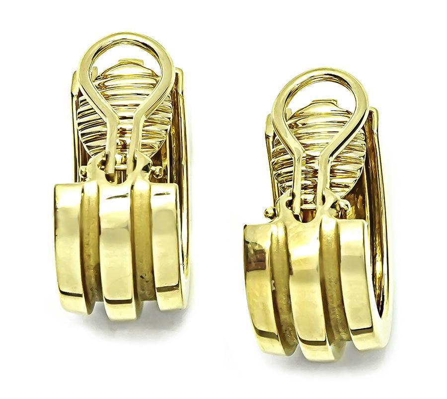 Orecchini in oro giallo Tiffany & Co. In condizioni buone in vendita a New York, NY