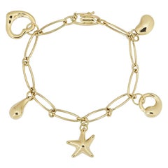 Tiffany & Co. Yellow Gold Elsa Peretti Charm Bracelet