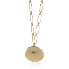 Tiffany & Co. Yellow Gold Elsa Peretti Round Disc Necklace