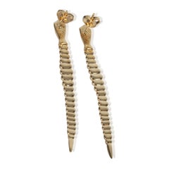 Tiffany & Co. Yellow Gold  Elsa Peretti Snake Earrings