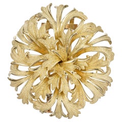 Tiffany & Co Yellow Gold En Tremblant Leaf Brooch