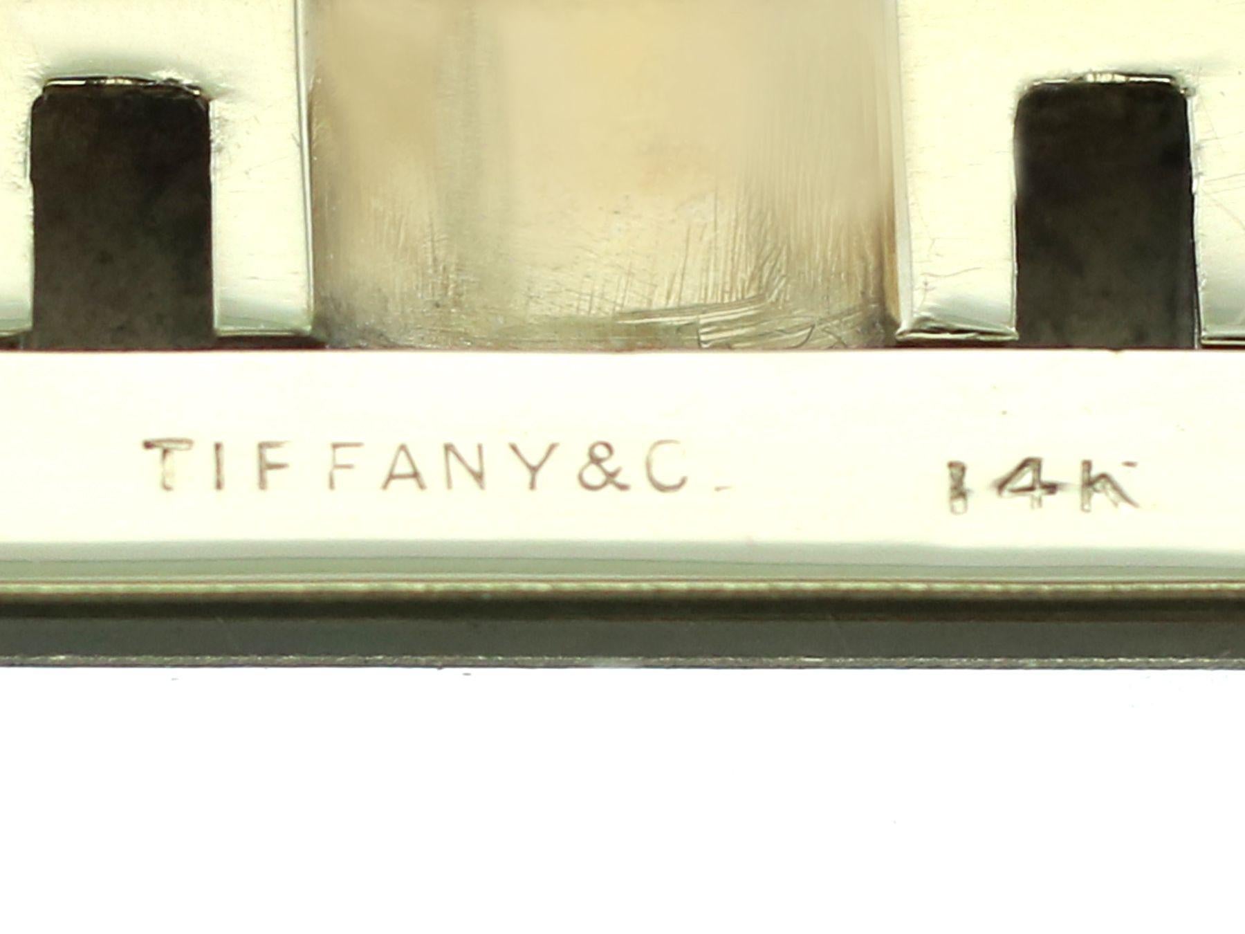 Tiffany & Co. 14 Karat Gelbgold, Emaille und Diamant Kompakt, kompakt  im Angebot 7
