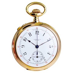 Tiffany & Co. Yellow Gold Enamel Dial Split Seconds Chronograph