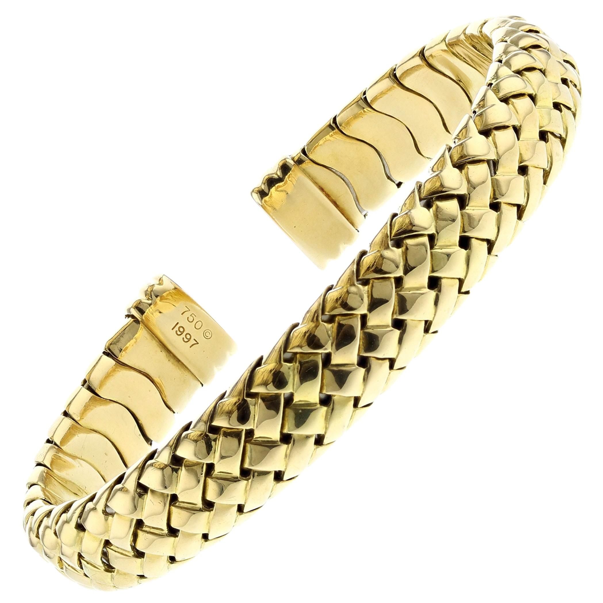 Tiffany & Co. Yellow Gold Flexible Cuff Bracelet