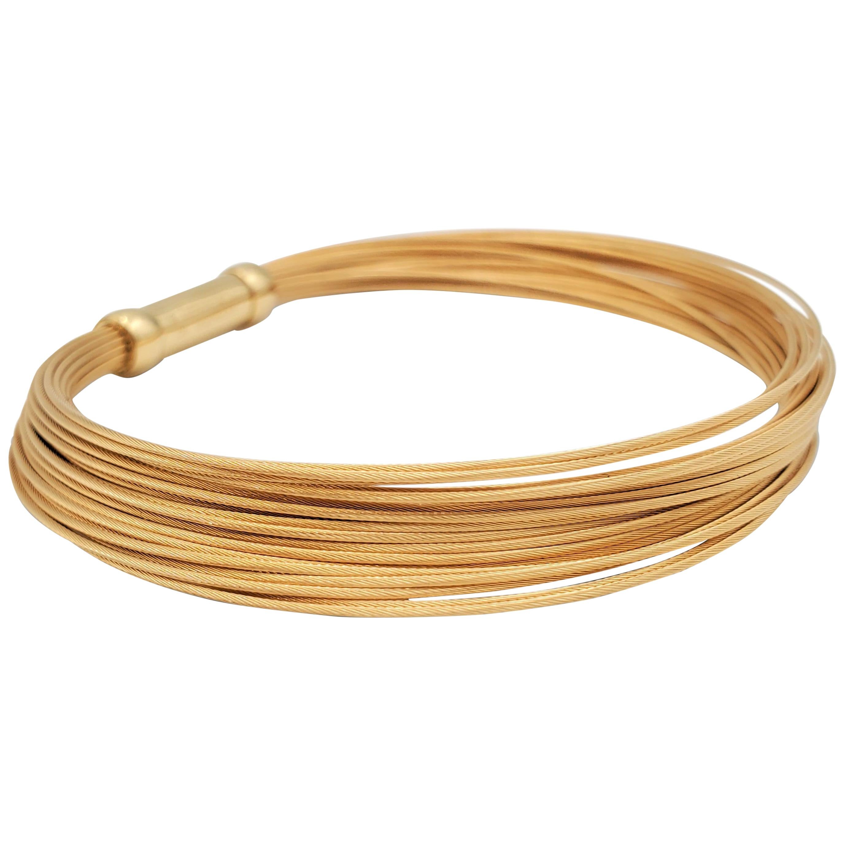 Tiffany & Co. Yellow Gold Flexible Multi-Strand Wire Bracelet