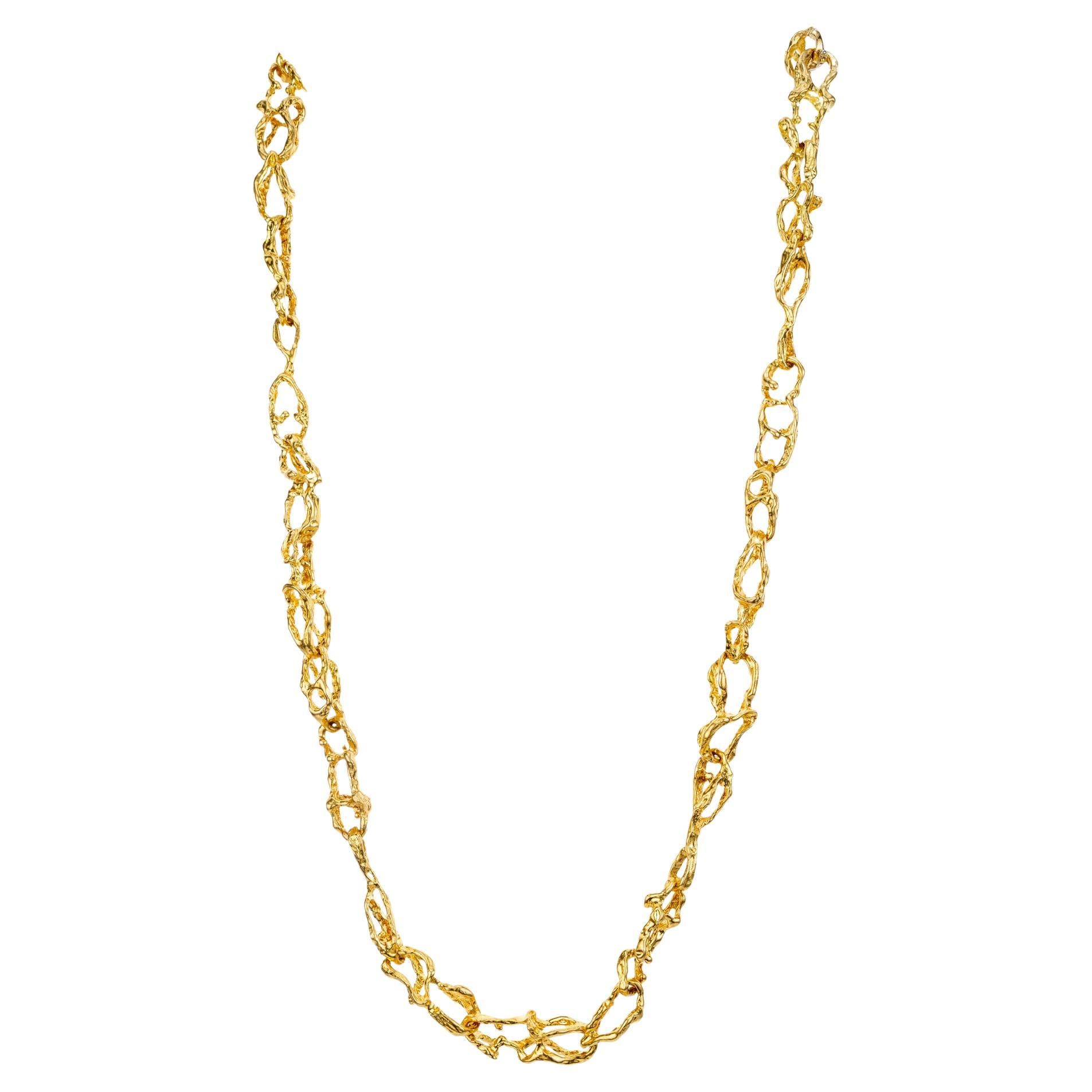 Tiffany & Co. Yellow Gold Free Style Link Necklace For Sale